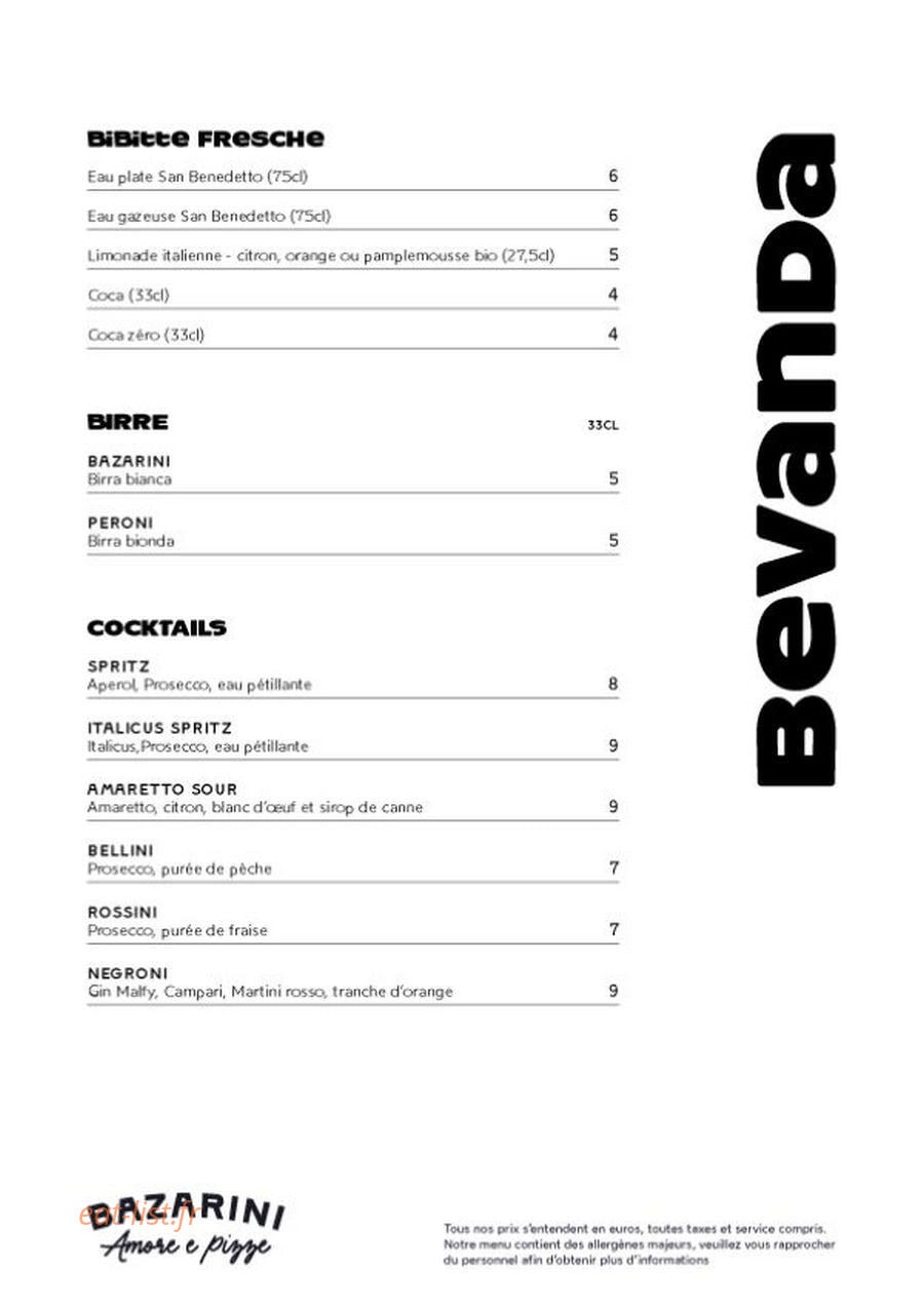 Bazarini — carte page 4