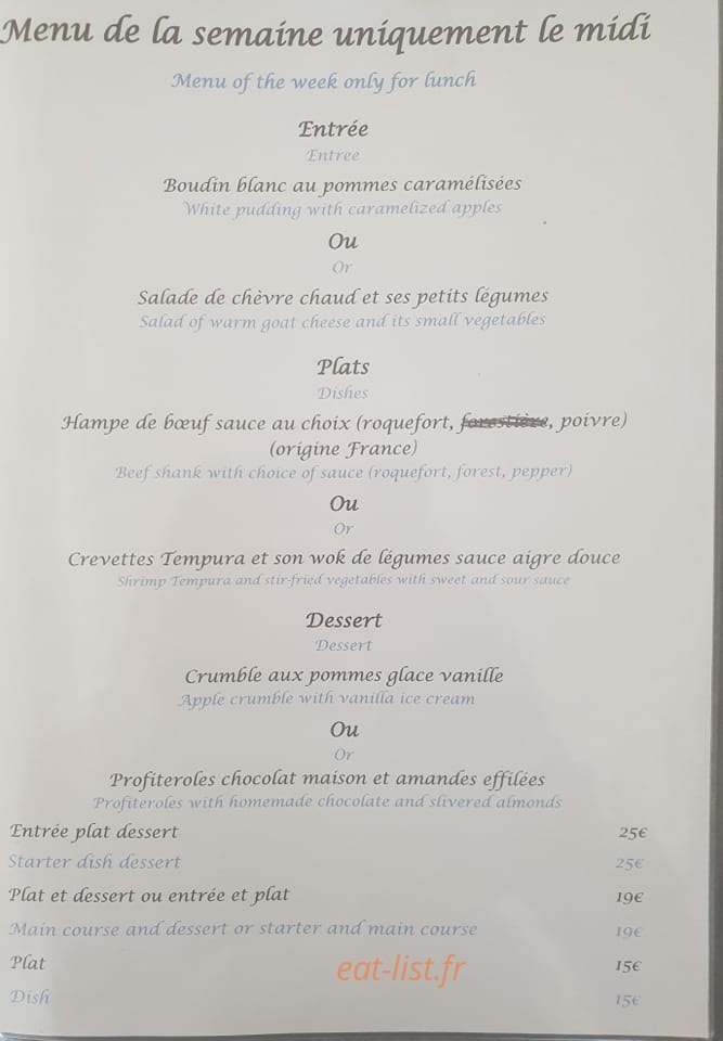 Le Quai — carte page 1