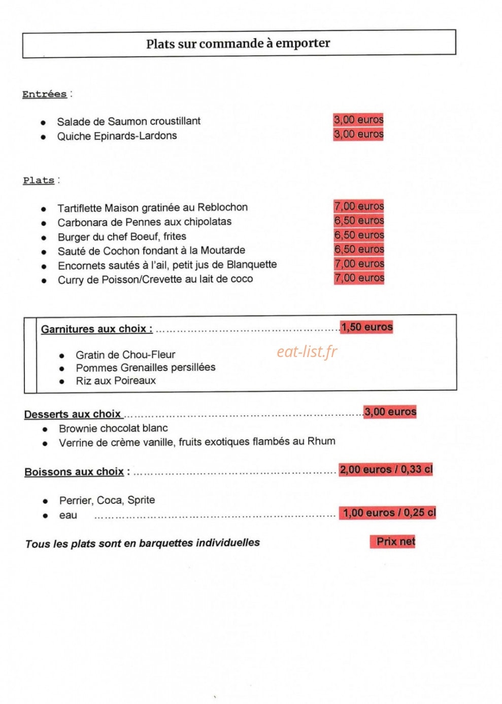 Le Saint Hubert — carte page 1