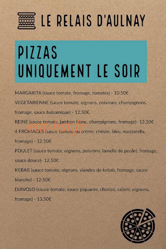 Le Relais d'Aulnay — carte page 2