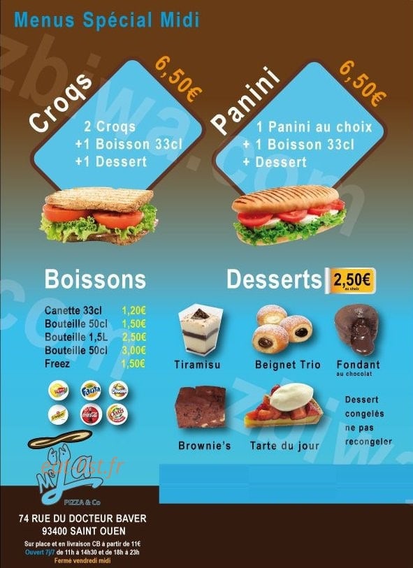 Mc'la Pizza — carte page 4