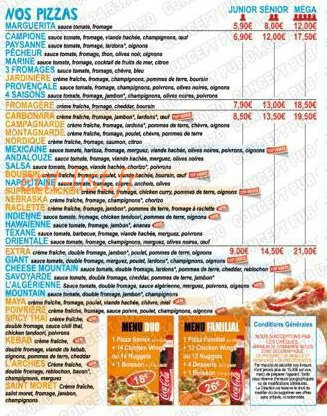 Mc'la Pizza — carte page 3
