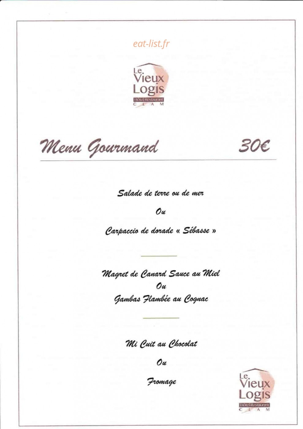 Le vieux logis — carte page 3