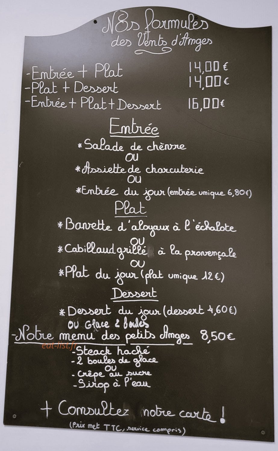 Aux Vents d'Anges — carte page 2