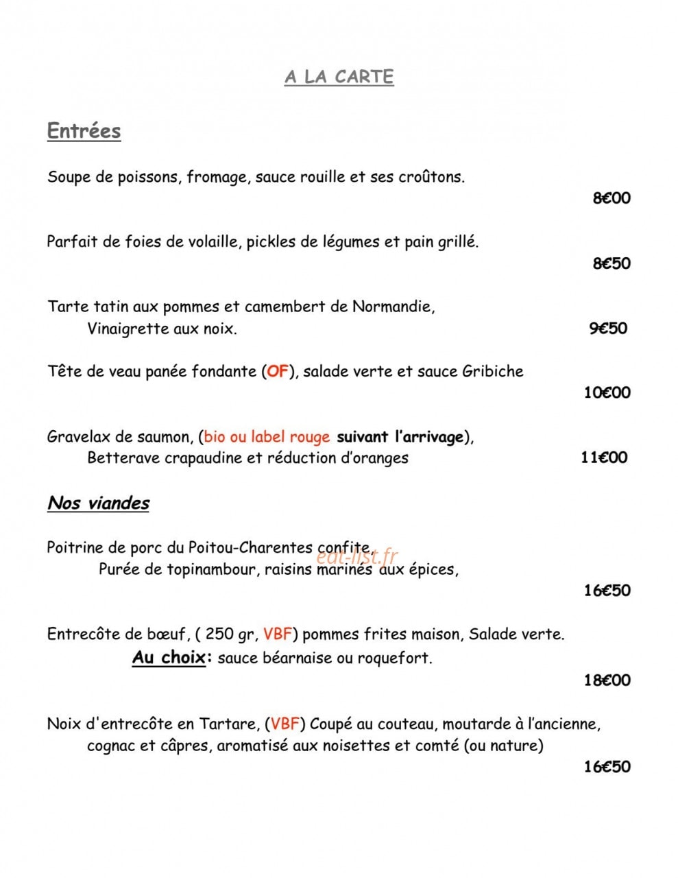 Comptoir du marché — carte page 2