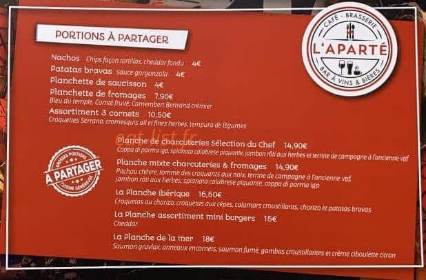 L’Aparté — carte page 3