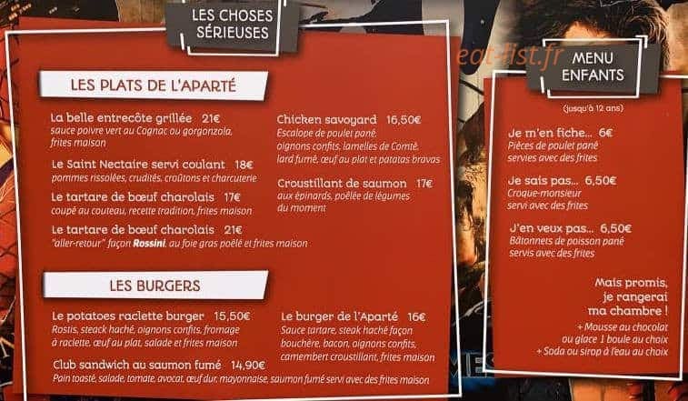 L’Aparté — carte page 5