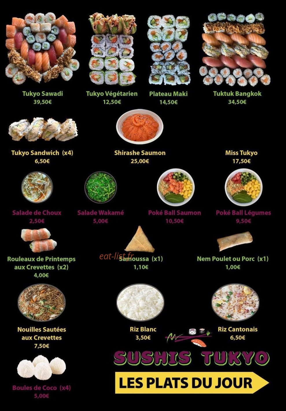 Sushis TukYo — carte page 3