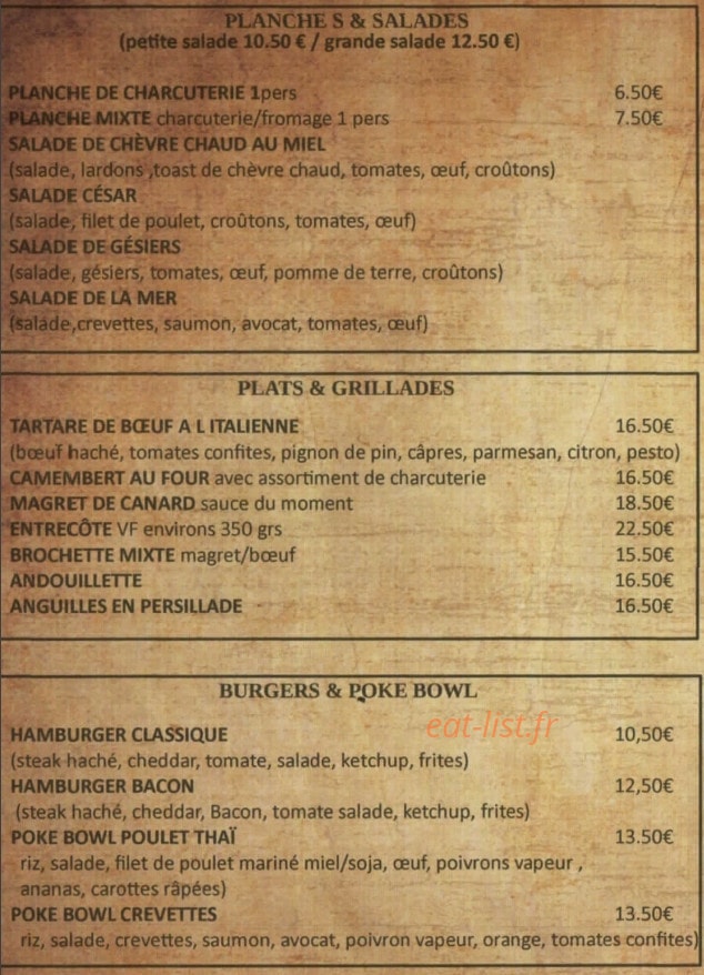 La Petite Champagne — carte page 2