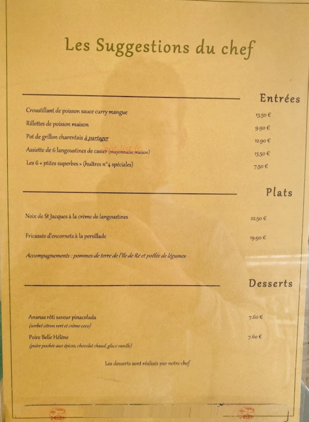 La Cabane du Chapus — carte page 1