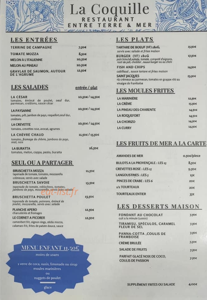 Chez Le P'tit Nicolas — carte page 2