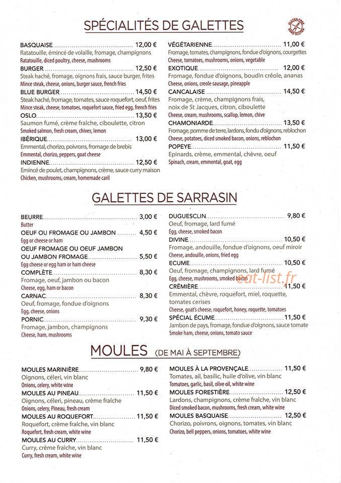L'Écume — carte page 2