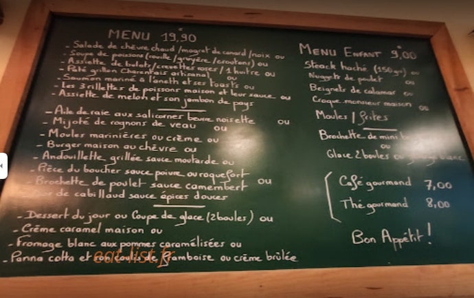 La Cabane — carte page 1