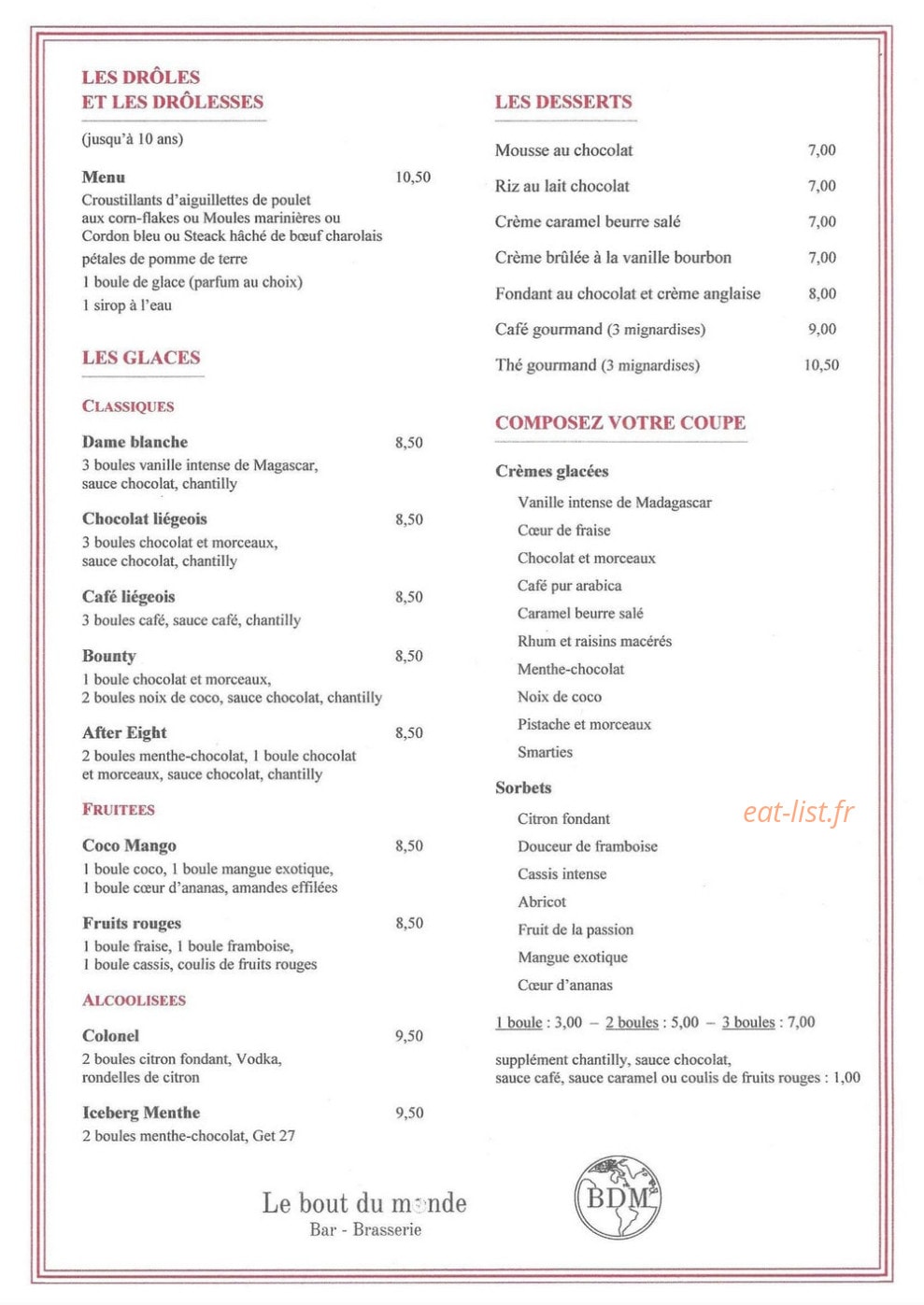 Le Bout du Monde — carte page 2