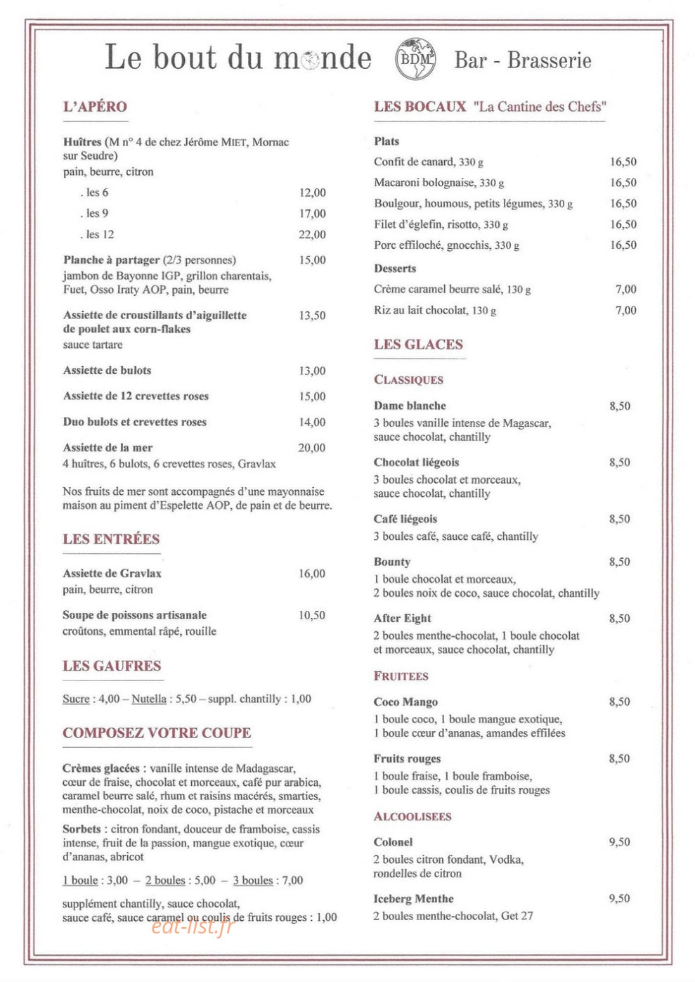 Le Bout du Monde — carte page 3