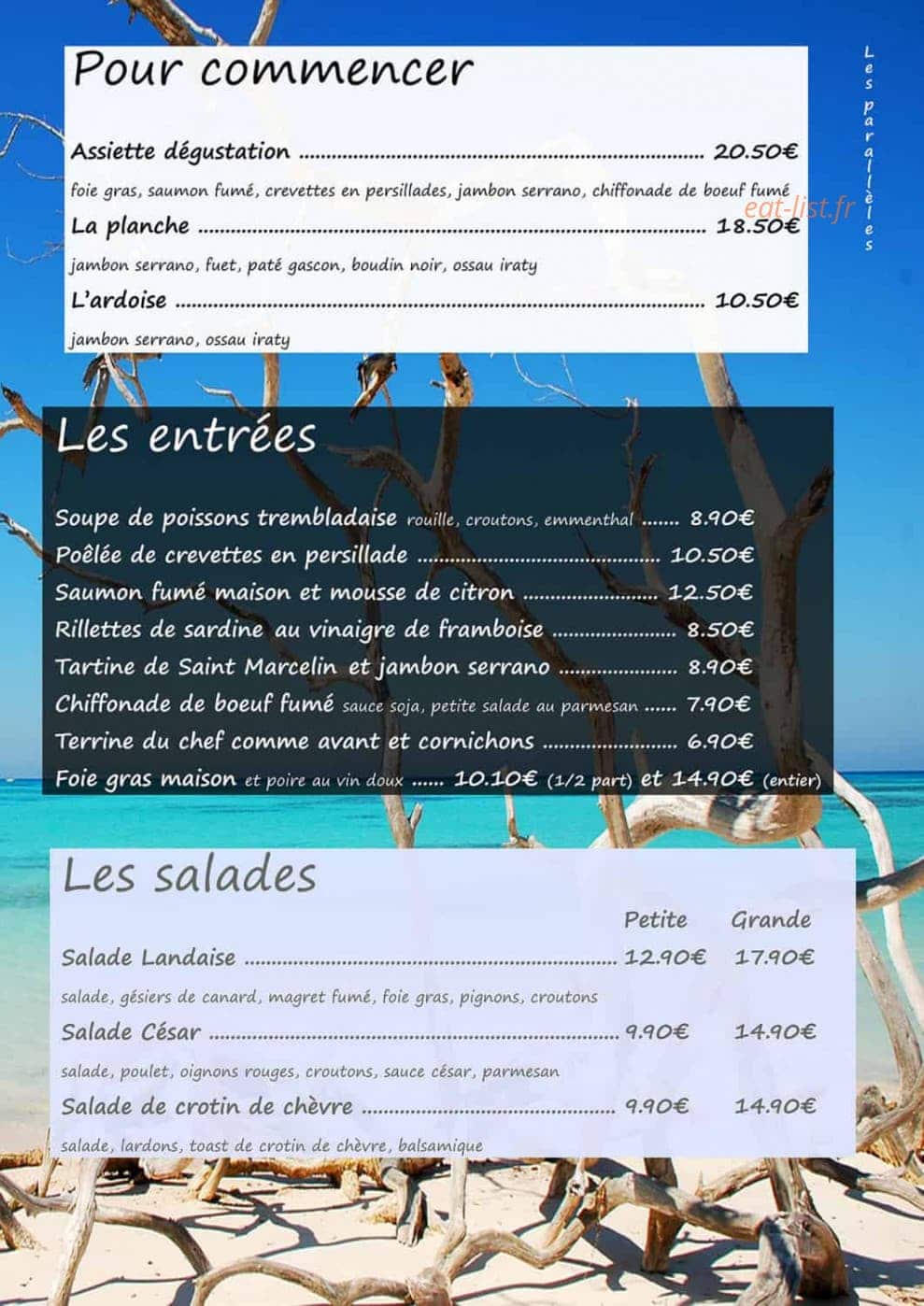 Les parallèles — carte page 2