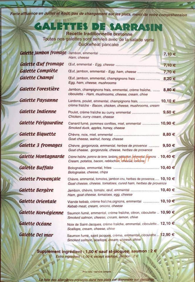 Sucré Salé — carte page 3