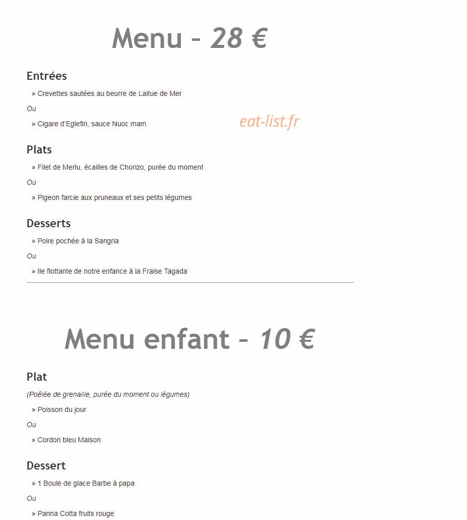 Le Grenier à Sel — carte page 2