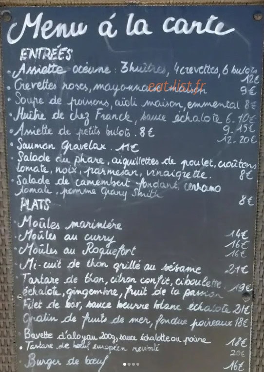 La Cabane — carte page 1