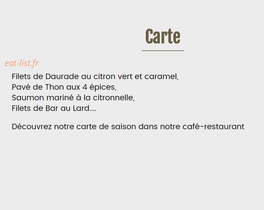 Le café du phare — carte page 1