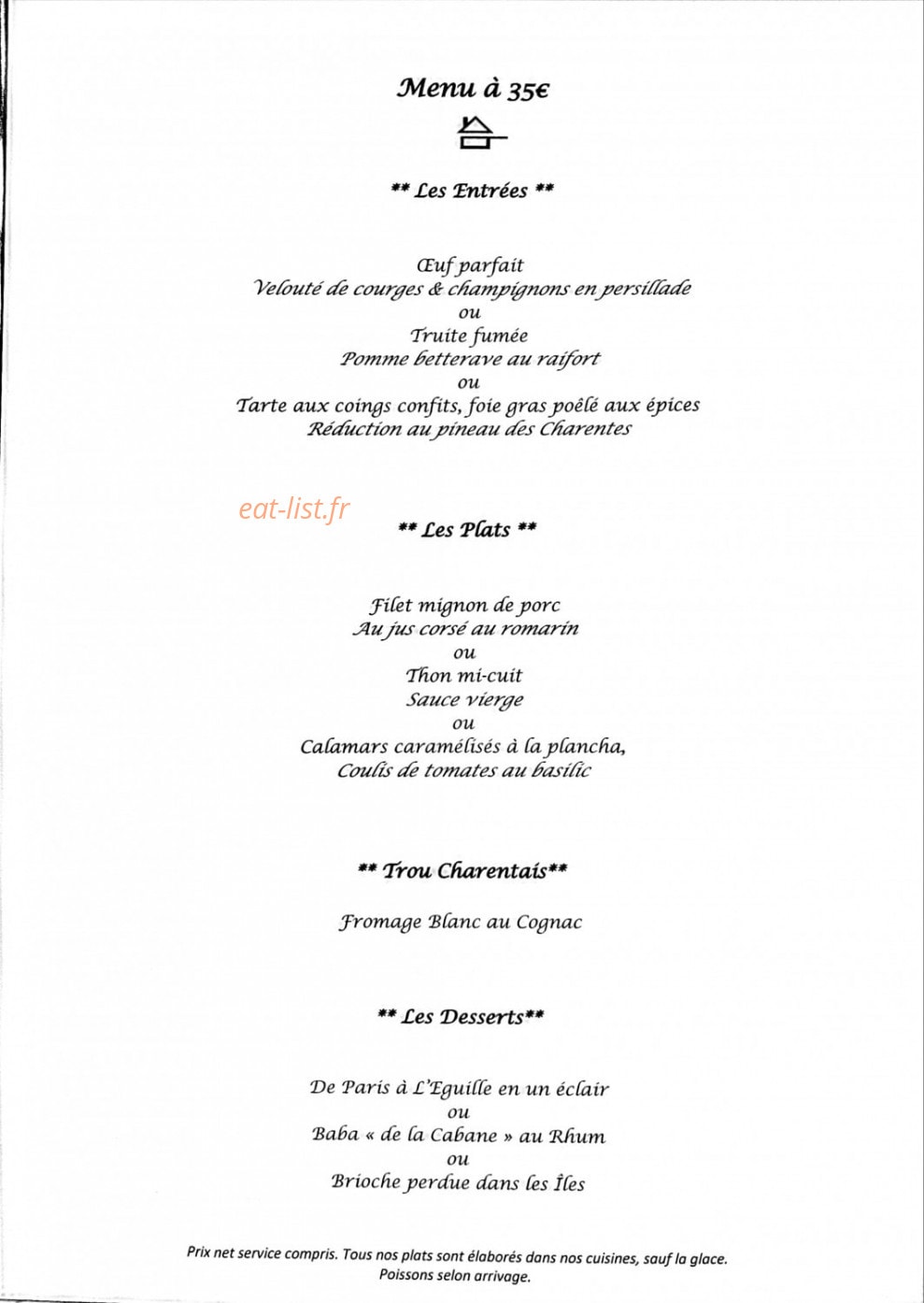 La Cabane — carte page 5
