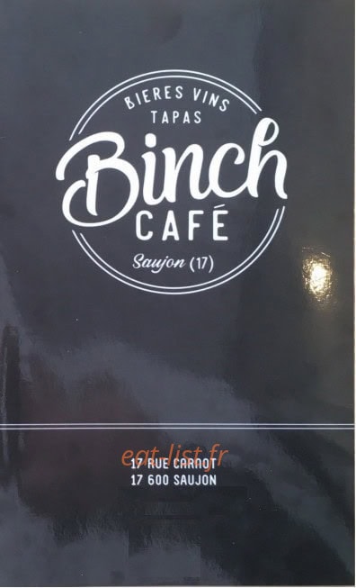 Binch café — carte page 1