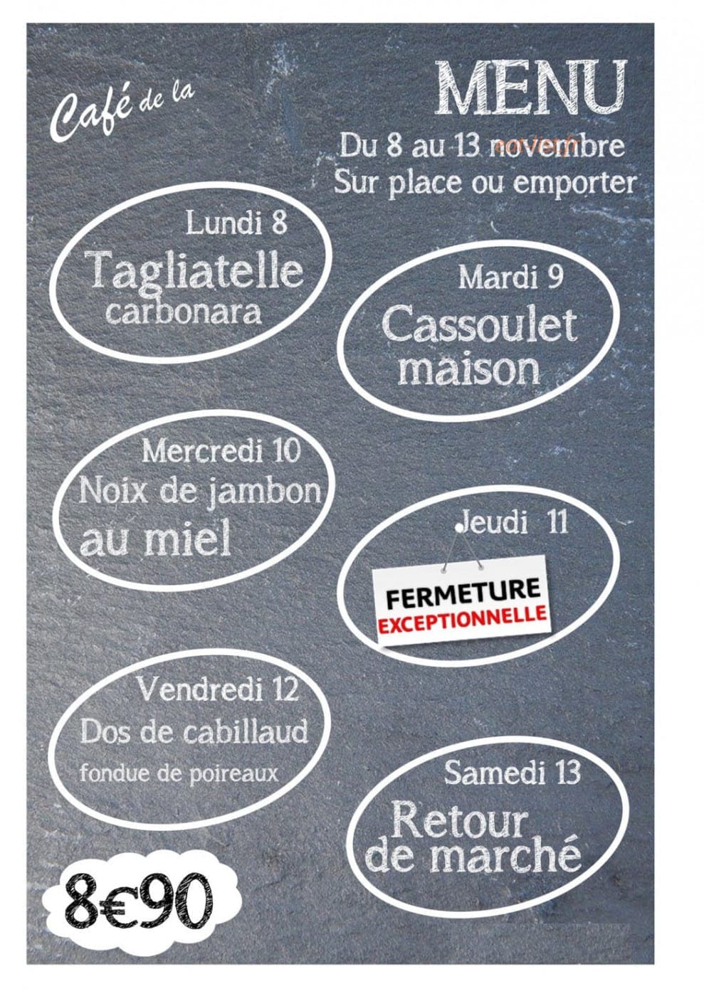 Café de La Gare — carte page 1
