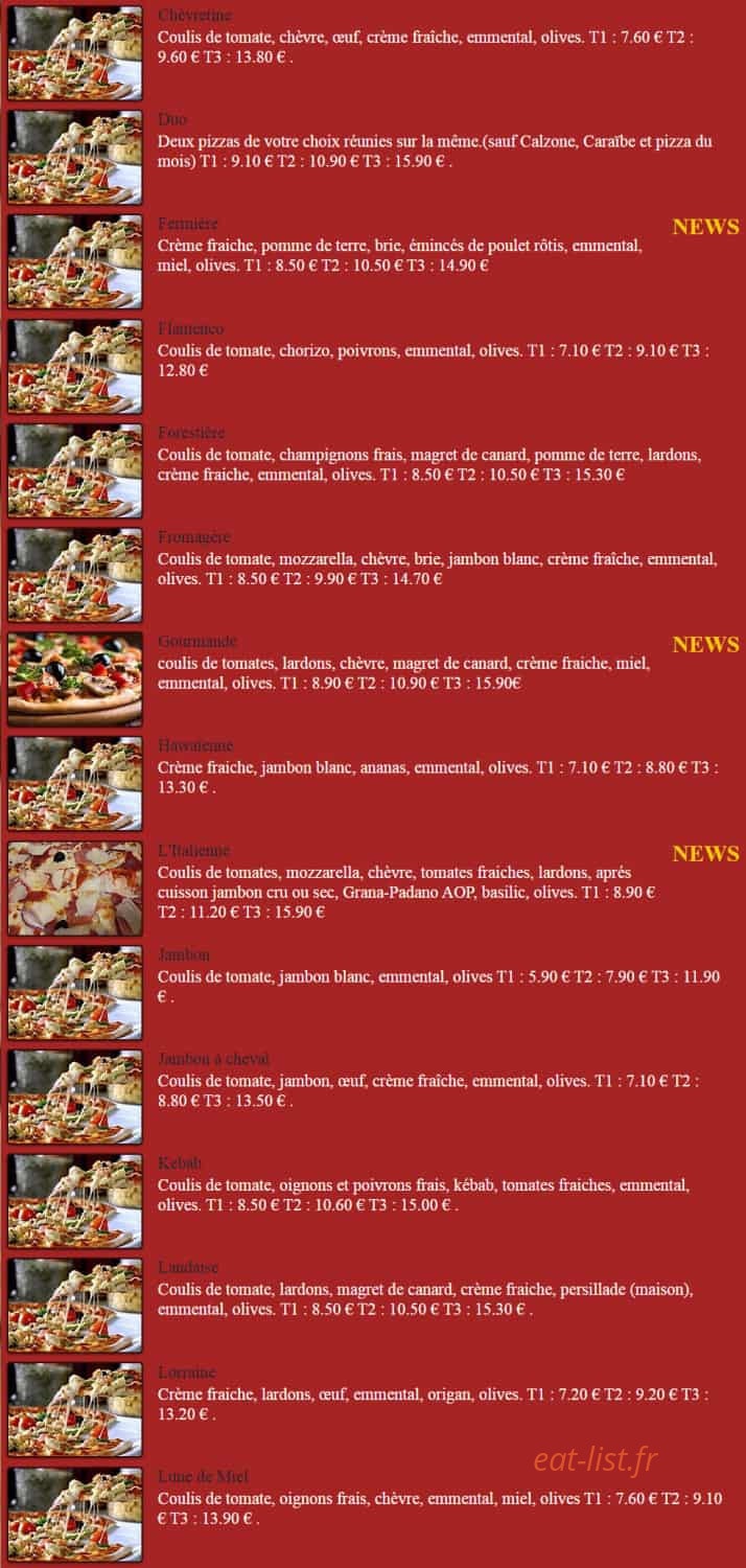 Jj pizz — carte page 3