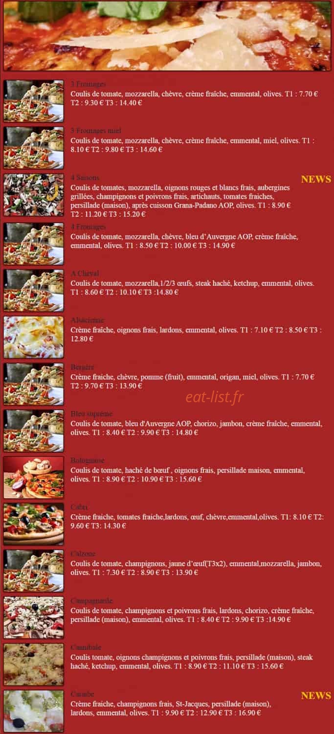 Jj pizz — carte page 2
