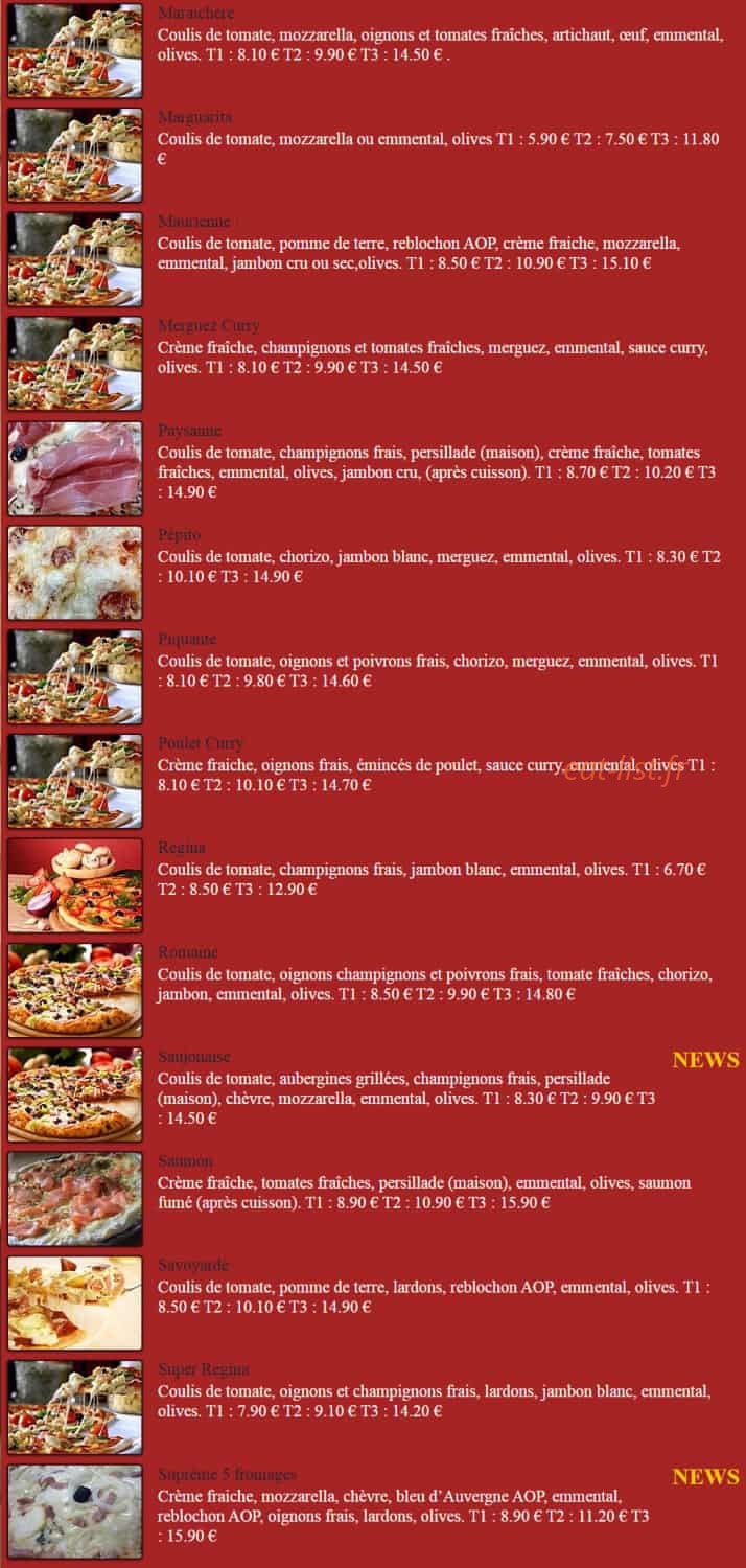 Jj pizz — carte page 4