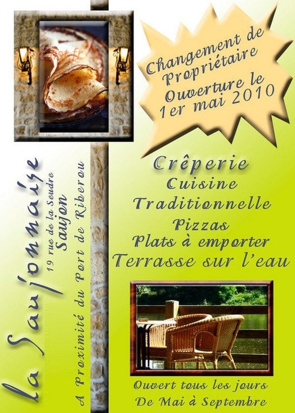 La Creperie Saujonnaise — carte page 1