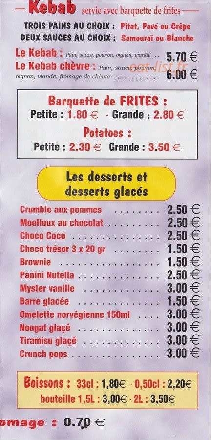 Le Chalet Des Saveurs — carte page 8