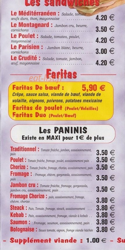 Le Chalet Des Saveurs — carte page 3