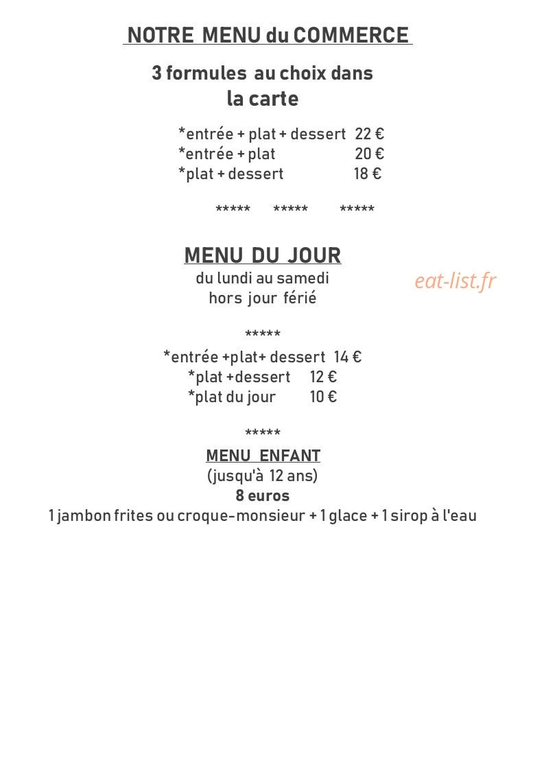 Le Commerce — carte page 1