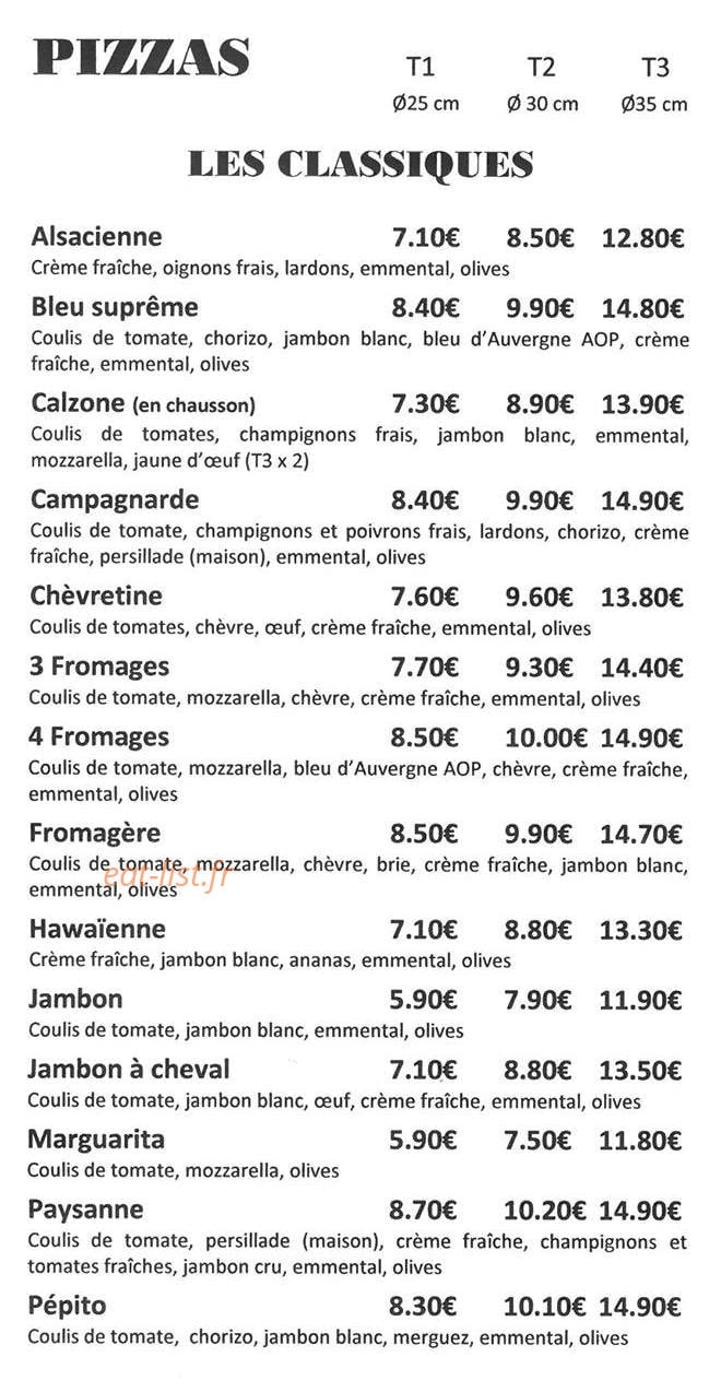 Le Red Hot — carte page 2