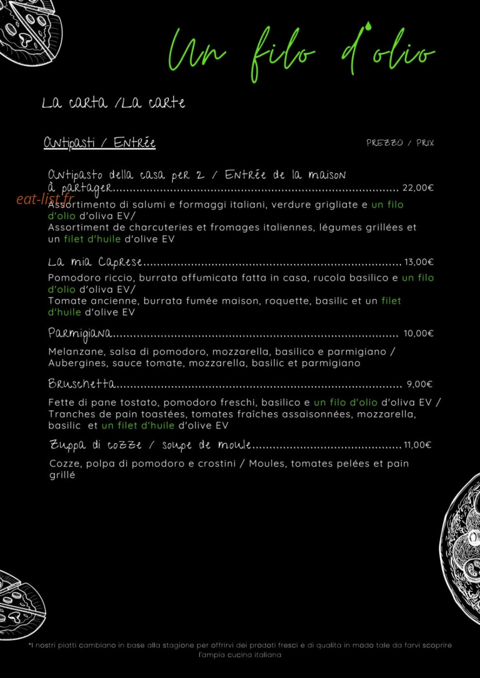 Un filo d'Olio — carte page 1