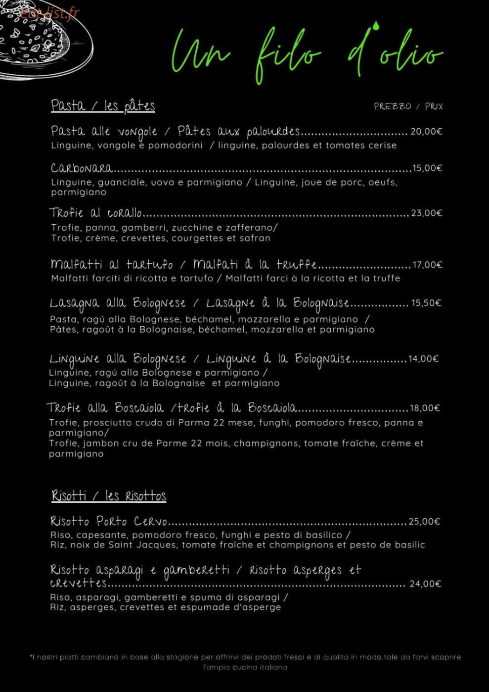 Un filo d'Olio — carte page 3