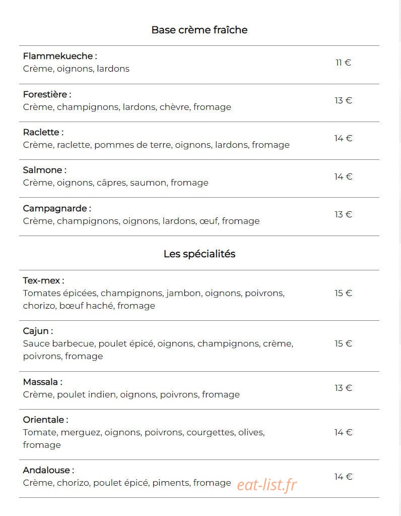 Borsalino pizzas — carte page 3