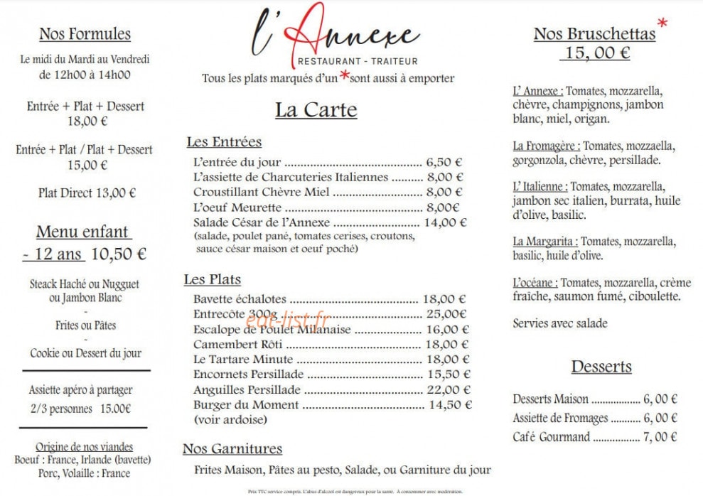 L'Annexe — carte page 1