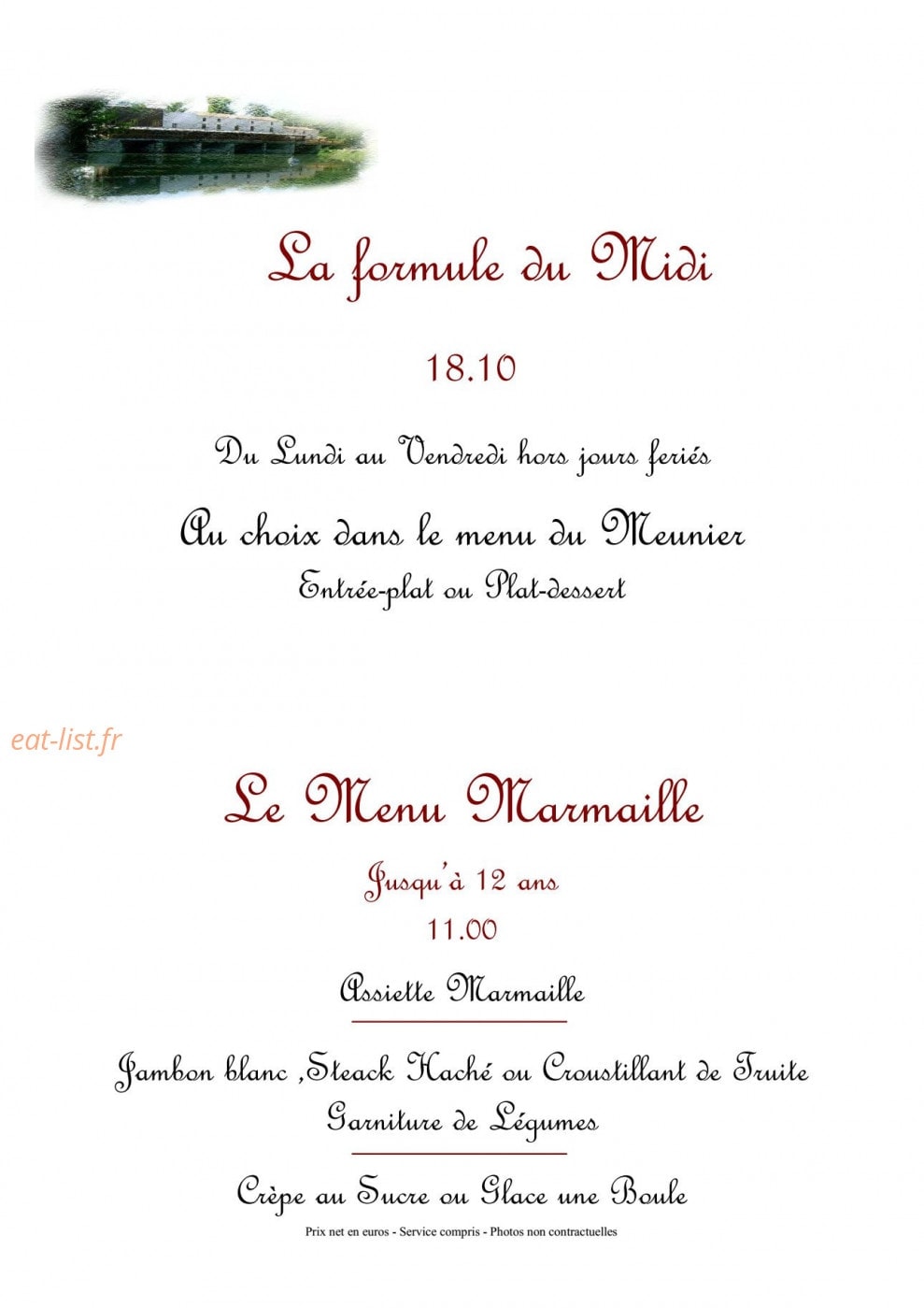 Le Moulin de La Baine — carte page 7