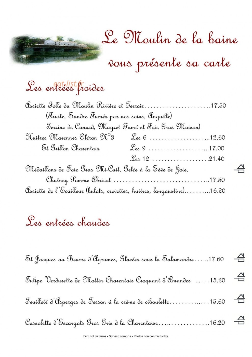 Le Moulin de La Baine — carte page 1