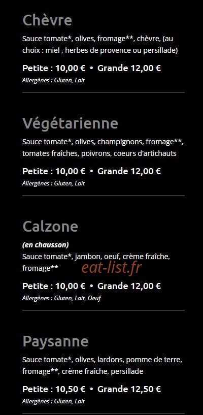 Kpizz — carte page 2