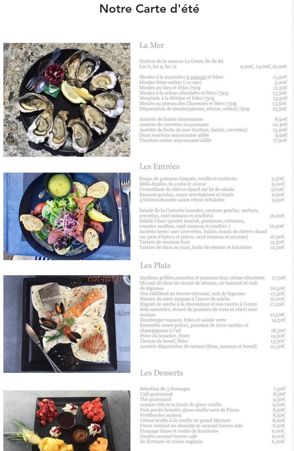 La Croisette — carte page 2