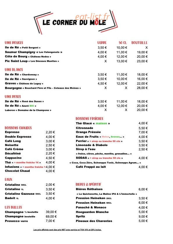 Le Corner du Môle — carte page 3
