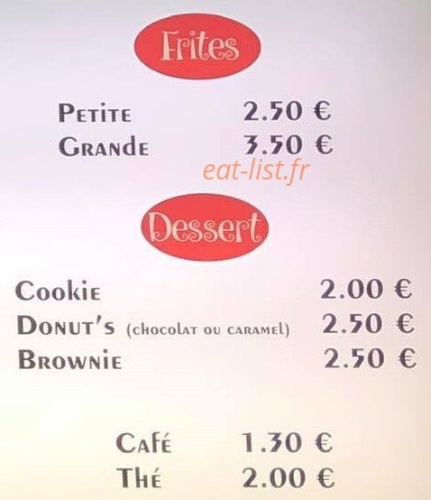 La frit'rit — carte page 1