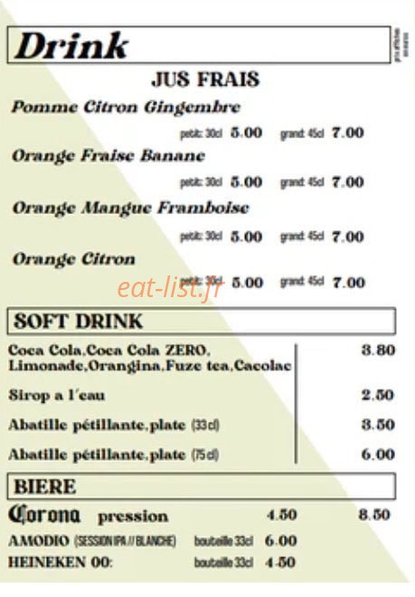 Tallow's Cafe — carte page 4