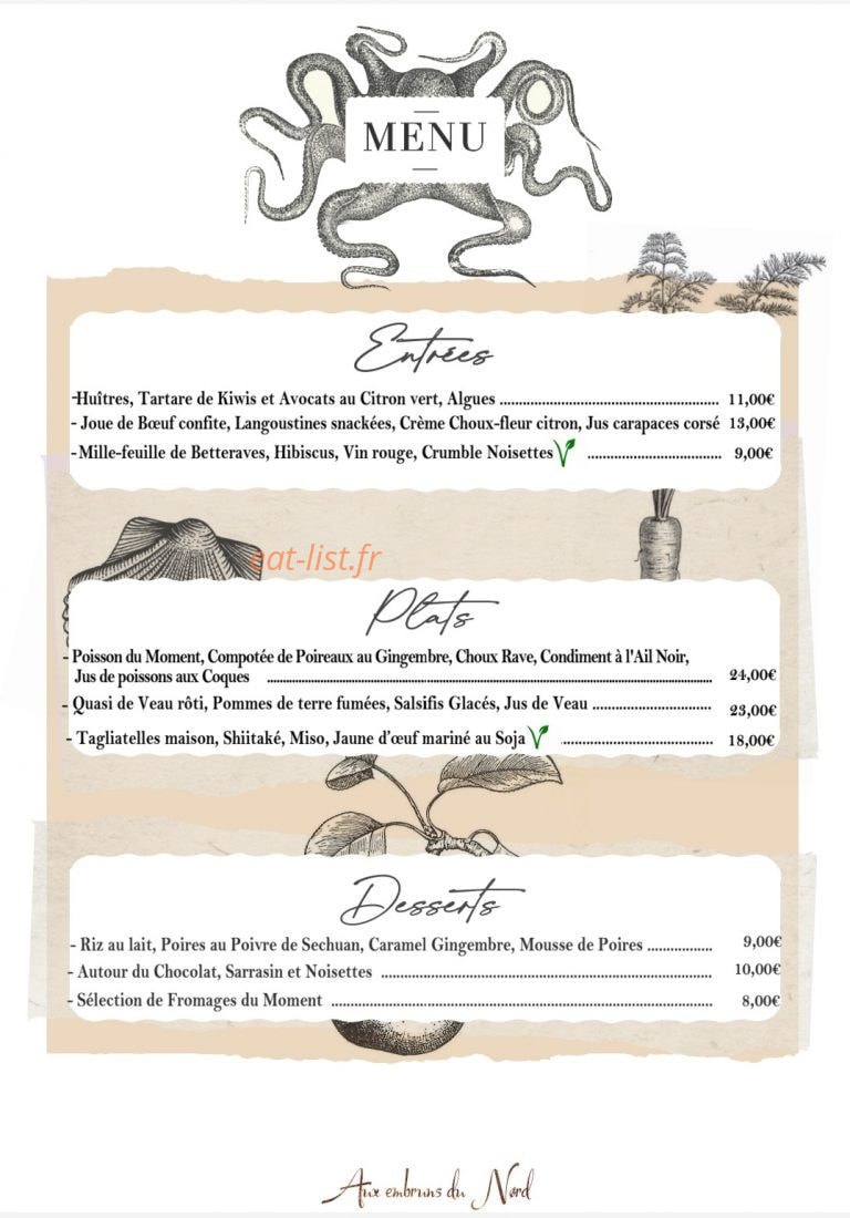 Aux Embruns du Nørd — carte page 1