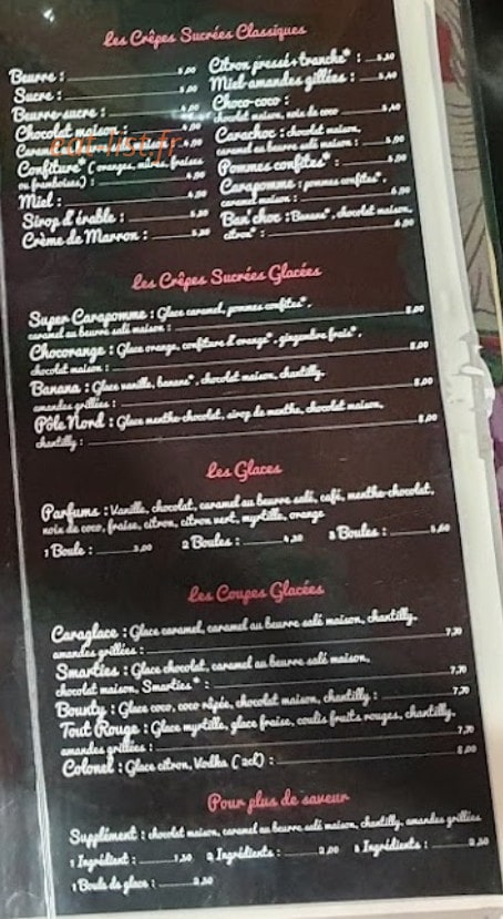 Au Bon Grain — carte page 3