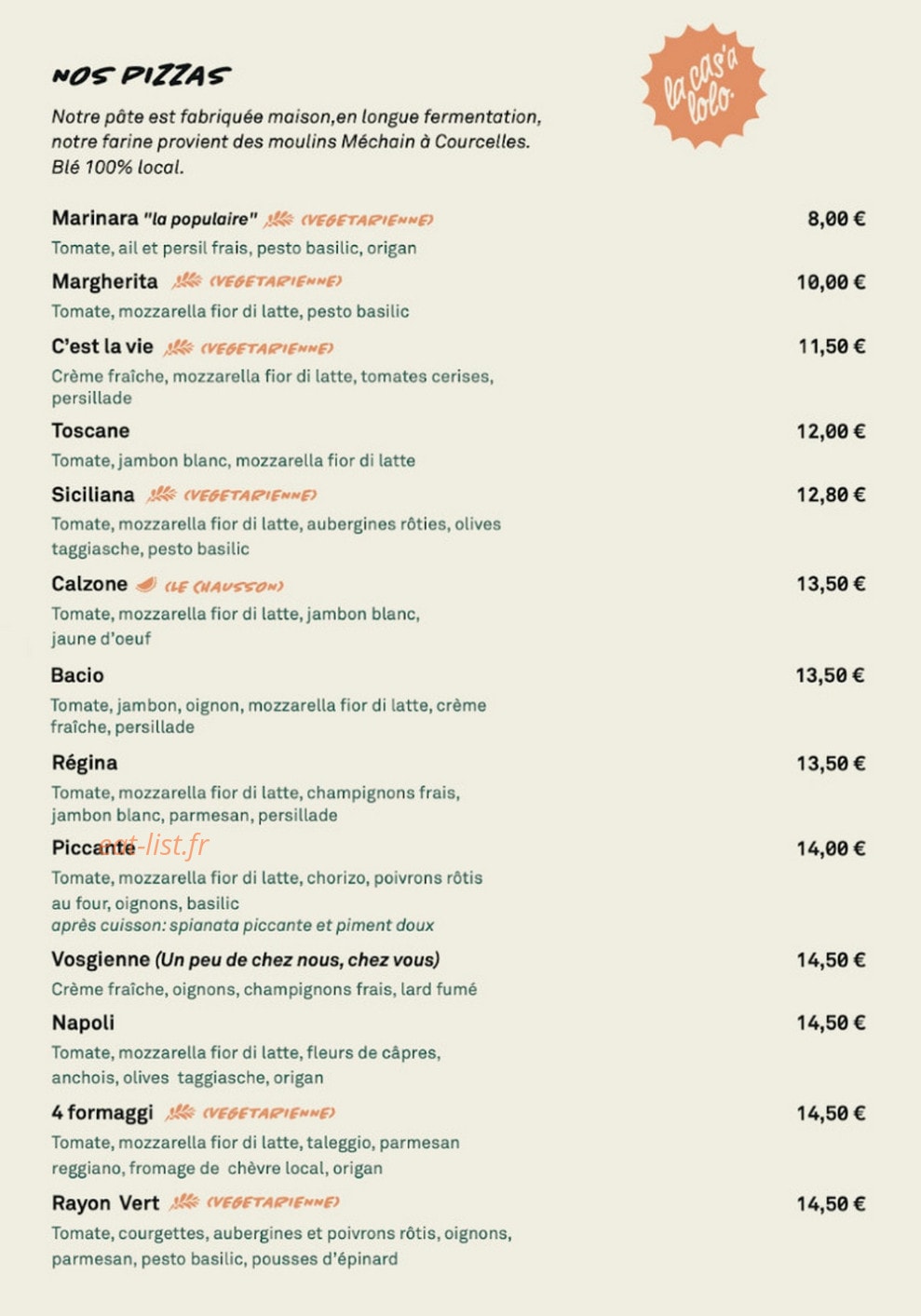 La Casa Lolo — carte page 1