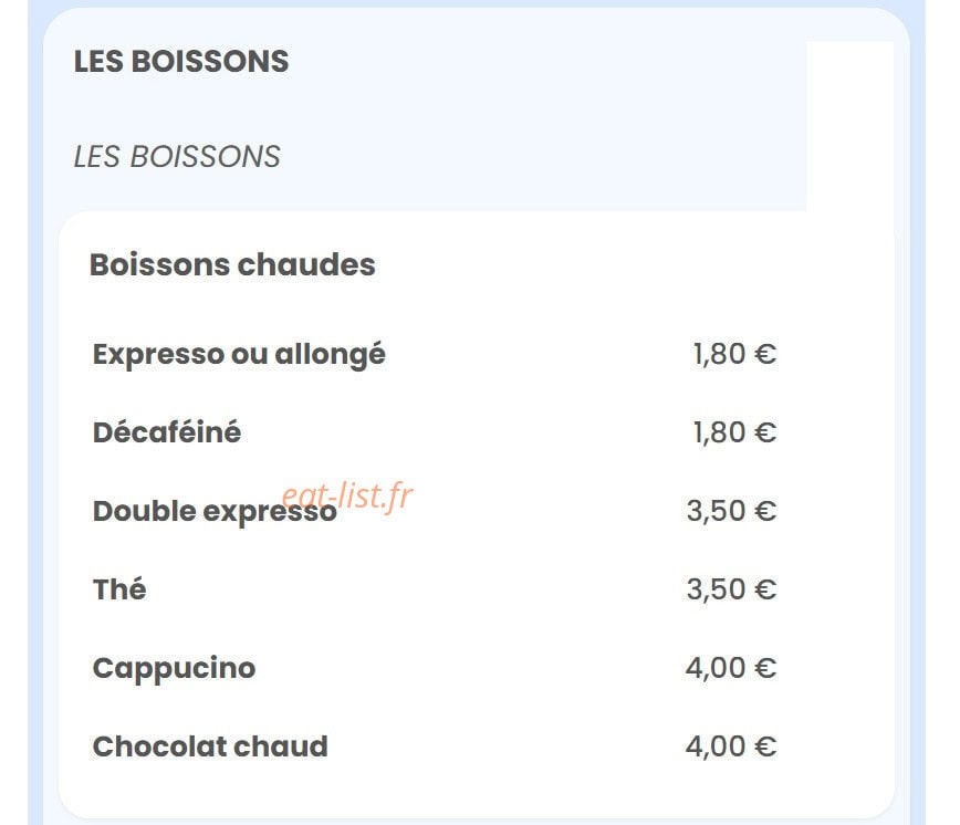Le Bistrot de Côté Océan — carte page 9